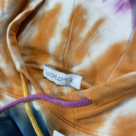 DAYDREAMER Tie Dye Hoodie Double Trouble Pre Shrunk Size S psychedelic NEW - Picture 6 of 11